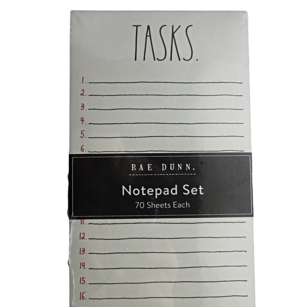 Double Pack Rae Dunn Notepad - Task List Pad - Picture 2 of 3